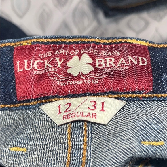 Lucky Brand size 12/31 Regular Women's Dark Indigo Flare Jeans Sofia Boot. - Picture 7 of 10